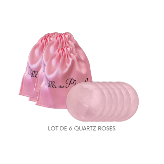Lot de 6 pierres de Quartz Roses