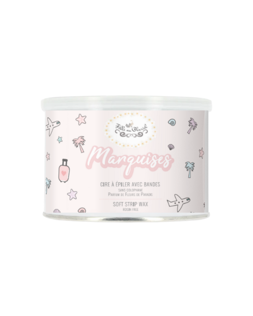 Cire à Épiler avec Bandes Marquises pot de 400 gr