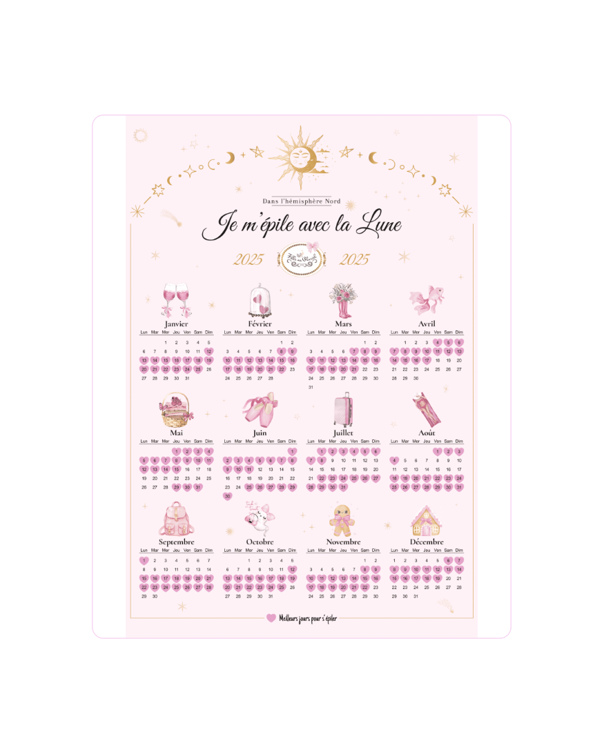 Affiche Calendrier de la Lune