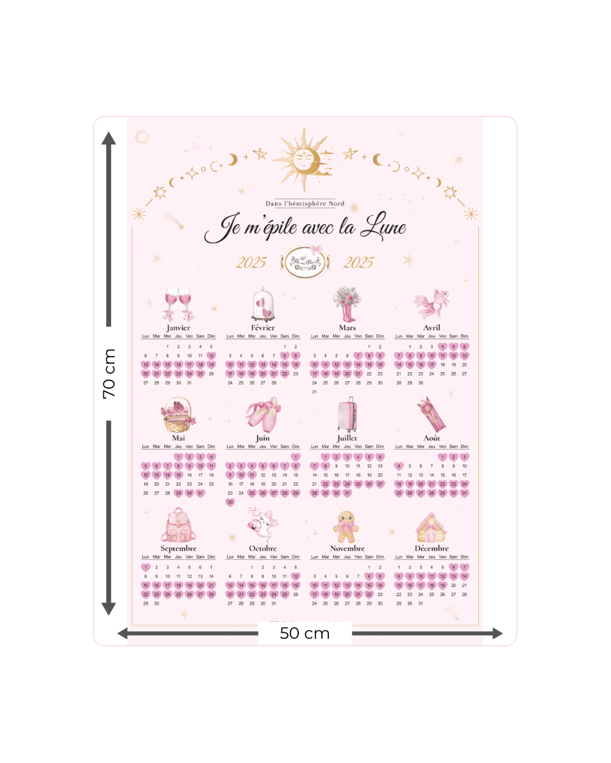 Affiche "Calendrier de la Lune" - Fille au Pluriel