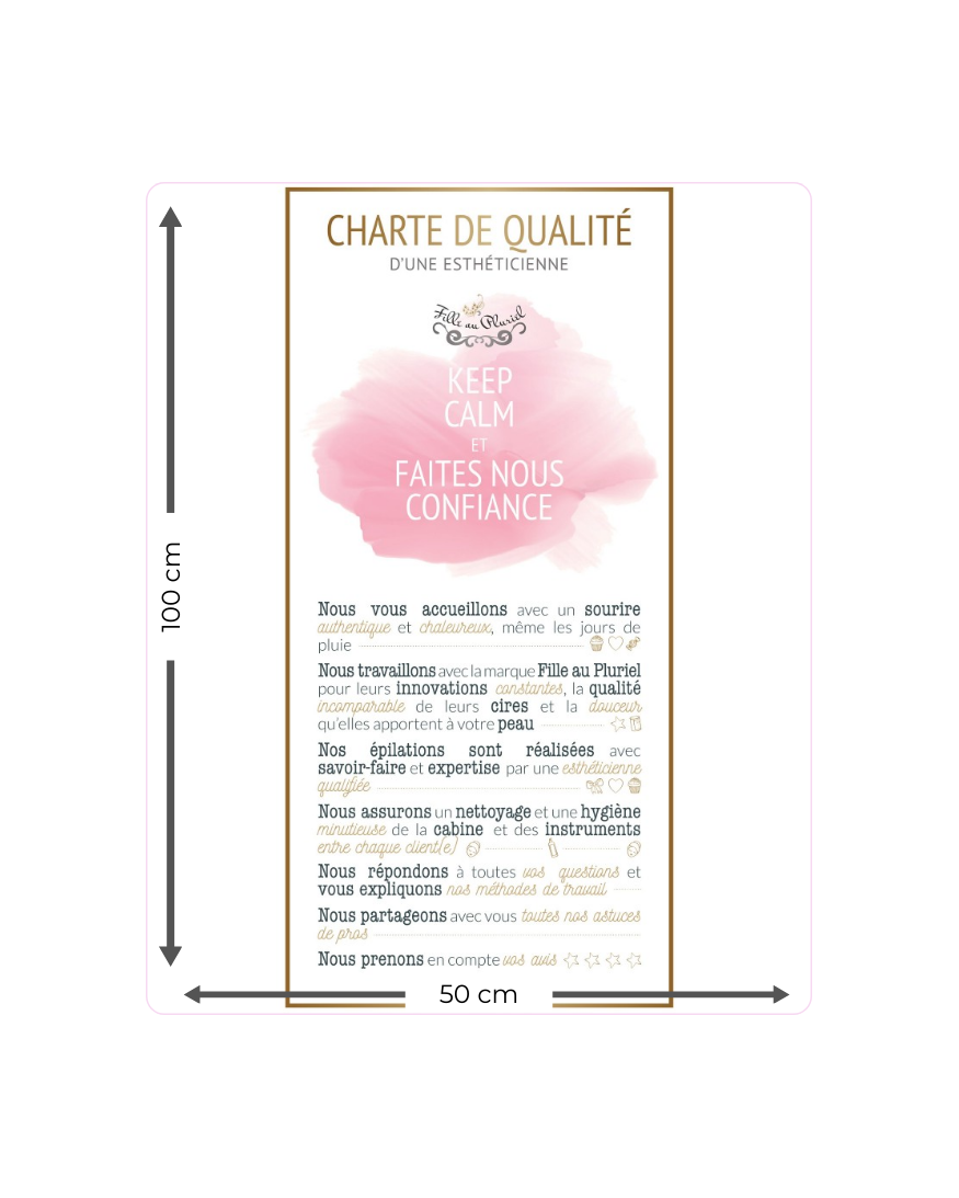Affiche Charte de l'esthéticienne FAP