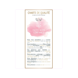 Affiche Charte de l'esthéticienne FAP