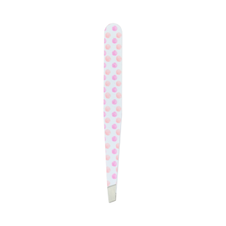 Pince à épiler pois rose et orange