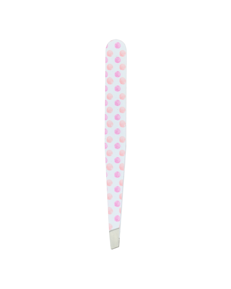 Pince à épiler pois rose et orange
